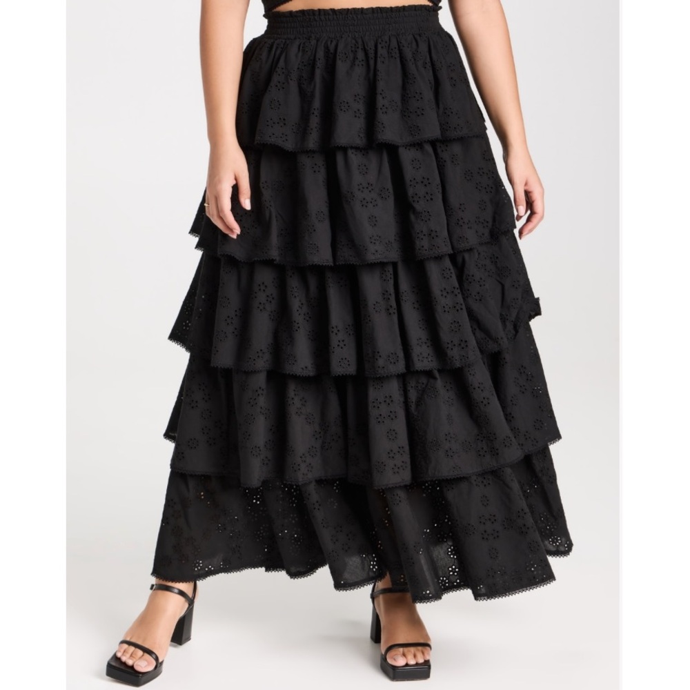 NWT Black Eyelet Noemie Skirt